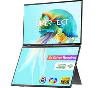 UPERFECT Dual Portable Monitor 15.6 Inch FHD 1080P Second Screen for Laptop | Support Gravity Sensing, with USB C/Standard HDMI, External Display w/Smart Cover for PC/PS/Phone (No Driver Needed)