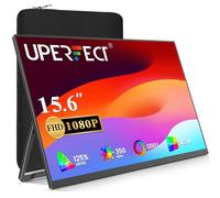 UPERFECT Portable Monitor, 15.6" FHD 1080P IPS Laptop Monitor, Ultra-Slim Travel Small Monitor, USB C Second Screen, Plug & Play Gaming Monitor Mini HDMI Type-C for Laptop/PC/Phone, VESA & Kickstand