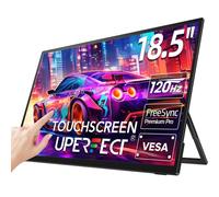 UPERFECT Portable Monitor 18.5" 120HZ Touchscreen 100% sRGB w/VESA, Ultra-Slim & Lightweight Frameless FHD FreeSync IPS HDR Gaming Display, Travel Second Monitor for Laptop