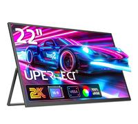 UPERFECT Portable Monitor 2K 22 Inch Portable Monitor with 2560 x 1440 IPS Screen Integrated Mount Mini HDMI USB C for PC Laptop Mobile Phone Xbo Switch PS4/5, Mobile Monitor VESA Compatible