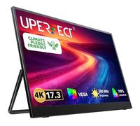 UPERFECT Portable Monitor 4K 17.3 Inch Portable Mobile Display with 3840 x 2160 1500:1 Contrast Ratio 500 Nits Brightness IPS Screen HDMI 2 Type-C for Laptop PC Mobile Phone