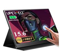 UPERFECT Touchscreen 15.6" Portable Monitor w/108000mAh Rechargeable Batteries, FHD 1080P IPS Display, HDMI/USB-C Travel Screen, 3 Narrow Edge Second Screen with Metallic Rear Casing, VESA &Smart Case