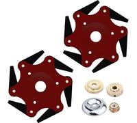 Upevn 6-steel testina decespugliatore universale，2 pcs Acciaio Mn65 Testa del falciatore dell'erba, testa del falciatore universale, sostituzione della testa del falciatore, testa del rasoio 6-acciaio