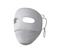 UPF 50+ Full-Face Sun,UV ProtectionMask, Sunscreen Ice Silk Face Mask, Reusable and Quick-Drying Mask is Ideal for Hiking, Cycling and Outdoor Sports (Light Grey)