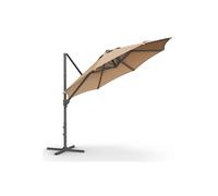 UPF 50+ Garden Parasol Patio Umbrella Dia. 3 m, Camel Brown