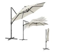 UPF 50+ Garden Parasol Patio Umbrella Dia. 3 m, Cream White