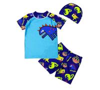 UPF 50+ Little Boys Long Sleeve Rash Swim Shirt Sun 1-8 Years Girls Swimming Suits