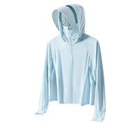 UPF 50+ Men's Long Sleeve Tops with Hoodie Sun Protection Fishing Jacket with Mask UV Hooded Neck Gaiter Hoodie Outdoor Elastic Rash Running Tops Summer Ice Silk Sports Jacket Breathable Hiking Shirts