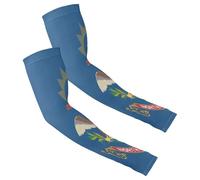 UPF 50+ Sun Protection Men's & Women's Compression Arm Sleeves for Golf Cycling Fishing One Size Fits All North Dakota State Flag