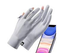 UPF 50+ UV Blocking Gloves - Full Finger Driving Gloves, Touchscreen Summer Outdoor Anti Slip Hiking With Silicone Palm Grip Design | Sun Protection Wear Gear for Cycling Travel Fishing and Daily Use
