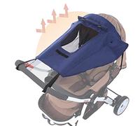 UPF50+Universal Buggy Pram Sunshade Waterproof Baby Strollers Sun Cover with Viewing Window Foldable Adjustable Toddler Pram Window Pushchairs Sun Visor Anti-UV Umbrella Canopy