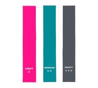 UPFIT - Fitness bands, fitness band - Elastic fitness bodybuilding - 3 elastic bands - 3 resistance levels (light, medium & heavy) - 3 colours: Pink, blue & grey - Robust - Easy to use
