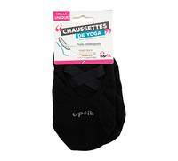 UPFIT - Yoga socks - with non-slip silicone nubs - One size - Stretchy - Composition: 65% cotton, 33% polyester, 2% elastane - Hygiene on carpets - Freedom of the foot, Black, One size