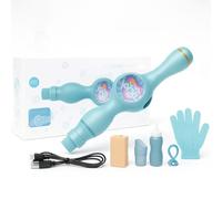 Upgade Colorful Smoke Bubble Machine Pro Set, Magic Interactive Fog Wands with Enhanced Elastic Smoke Effect, Rechargeable Mist Bubble Kit for Parties & Creative Shows (Blue,2PCS)