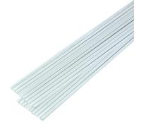 UpGBRF ABS Plastic Rod Bar Solid Material Half Round Rods Suitable for Building Artworks, 50cm Long, 20 Pcs,Diameter:1.5mm