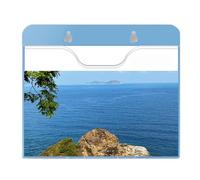 UpGBRF Literature Holder Display Acrylic Brochure Stand Wall Mounted Wall Mounted File Rack Suitable for Storing Office Brochures,Blue,Landscape A4
