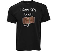 UPgentMMD Mens Casual Cotton T-Shirt I Love My Brick Black XL