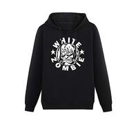 UPgentMMD Men's Casual Shirt White Zombie Cotton Pullover Long Sleeve Hoody Sweatshirts Black XXL