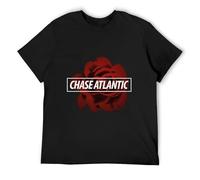 UPgentMMD Men's Round Neck T-Shirt Chase Atlantic Rose Short Sleeves Black S