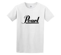 UPgentMMD Men's Summer T-Shirt Pearl Drums Logo Graphic Carefully Designed, Every Design is just Right White XL