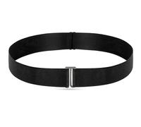 Upgesy No Show Invisible Elastic Belt for Women Men, Elastic Web Strap Waist Stretch Belt with Flat Buckle, Black, Medium