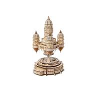 UpGLeuch 3D Wooden Puzzles Architecture for Adults with Light, Assembly 3D Wooden Model Kits for Adults to Build, DIY 3D Model Kits for Home Decoration/Desktop Ornaments/Gifts