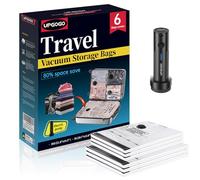 UPGOGO Travel Vacuum Bags for Luggage with Portable Electric Pump,Vacuum Seal Bags for Clothing,Packing Cubes Compression,Cruise Ship and Travel Essentials(Combo 6 Pack)