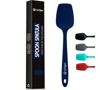 UpGood Silicone Spoon Spatula - 600ºF Heat-Resistant Non-Stick Rubber Spoonula | Use as Silicone Kitchen Scraper Utensil - Baking and Cooking Strong Stainless Steel Core | Kitchen Utensils, (Blue)