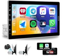[Upgrade 10.1 inch Wireless] CAMECHO Single Din Car Stereo with Youtube Wireless Carplay Android Auto, 10 inch Detachable Screen with Bluetooth FM AM Radio Mirror Link USB/EQ/TF/Aux/Mic