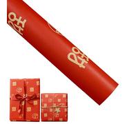 Upgrade 10 pack Christmas Wrapping Paper Roll - Mini Roll - Red White Green Gold Reindeer and Snowflake Print Wrapping Paper for Christmas, Holiday, Party (C)