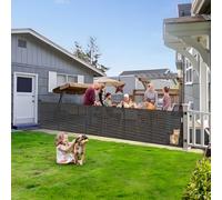 Upgrade 150" Wide Retractable Baby Gate with Cat Door Extra Wide Baby Gate Retractable Cat Gate for Doorway Indoor Cat Door Mesh Baby Gate with Support Bars to Prevent Crawling Underneath and Scratch