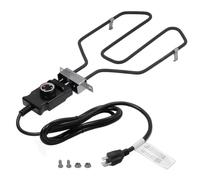 Upgrade 1650W Electric Smoker Heating Element with Adjustable Thermostat Controller, Universal Replacement Parts for Smoke Hollow, Charbroil, Dyna-Glo, Masterbuilt, Cuisinart etc Electric Smoker Grill