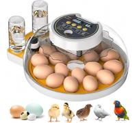 Upgrade 18-60 Egg Incubator for Hatching eggs with Automatic Egg Turning & Humidity Control, Auto Water Filling, Full Automatic Incubator, Incubator for Farm Science Classroom Home Chicken Duck Quail