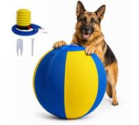 Upgrade 18'' Herding Ball for Dogs, Aussies and Labs | 1000D nylon cover, Enhanced Chew Resistance, industrial-grade spiral rubber bladder, anti-burst build, lightweight, easy to clean, elastic bounce