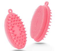 Upgrade 2 in 1 Bath and Shampoo Brush for Men Women Body Exfoliation; Exfoliating Body Brush for Use in Shower; Shampoo Massager Brush for Dandruff Removal, Long Lasting, More Hygienic Than Loofah