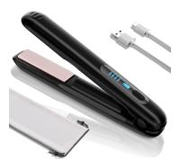 Upgrade 2 in 1 Cordless Hair Straighteners and Curler,Wireless Portable USB Rechargeable Straightener and Mini Flat Iron for Women forTravel