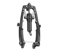 Upgrade 2-in-1 Hydraulic Power Twister with Wheels, Adjustable 22-440lbs Twister Arm Exerciser with Stretchable Handle, Ab Roller Wheel for Muscle Training