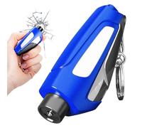 Upgrade 2 in 1 Mini Window Breaker Seatbelt Cutter,Emergency Keychain Car Escape Tool for Automotive Accidents (Blue)