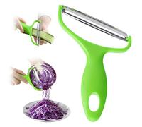 Upgrade 2 pack Veggie cabbage shredder for coleslaw stainless steel cucumber carrot Potato peeler grater slicer,Kitchen gadgets (green)