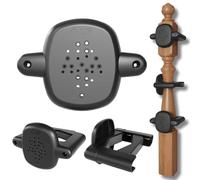 【Upgrade】 2 Pcs Baby Gate Banister Adapter - No-Drill Stair Railing Mount Kit, Fits 2-3.5″ Round/Square Posts, Compatible with Baby & Pet Safety Gates,Black