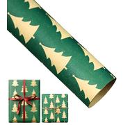 Upgrade 20 pack Christmas Wrapping Paper Roll - Mini Roll - Red White Green Gold Reindeer and Snowflake Print Wrapping Paper for Christmas, Holiday, Party (E)
