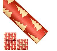 Upgrade 20 pack Christmas Wrapping Paper Roll - Mini Roll - Red White Green Gold Reindeer and Snowflake Print Wrapping Paper for Christmas, Holiday, Party (G)