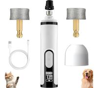 Upgrade 2026 Silent Pro Groom Nail Grinder Cordless, Dog Nail Grinder, with LED Light & 3 Speeds, Quick USB Charge for Thick Nails (#1A)