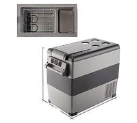 Upgrade 35L 45L 55L Portable Dual Zone Compressor Car Camping Fridge Car Refrigerator Freezer Vehicle Truck RV Boat(Gray 55L)