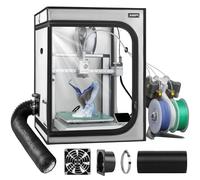 Upgrade 3D Printer Enclosure Compatible with Bambulab A1/A1 Mini Combo with Ventilation Kit, AMS LED Light, Fireproof Dustproof Constant Temperature Noise Reduction 3D Printer Cover-520 * 600 * 700mm