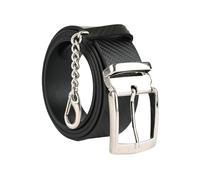 UPGRADE 3STYLE Genuine Carbon Leather Belt Can Be Shortened Without Screws Maximum Waist 130 cm Total Length 140 cm Package in Eco Cardboard and Cotton Bag Made in Italy, 1-40, 130 cm totale