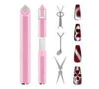 Upgrade 4-in-1 Diamond Cat Eye Magnet for Nails Art,3 Creative Patterns for Cat Eye Gel Polish（French, heart, rabbit）, Easy to Use for Beginners & Nail Artists