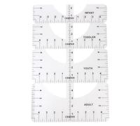 Upgrade 4 Pack Tshirt Ruler Guide, T Shirt Alignment Tools to Center Designs, HTV Vinyl and Heat Press Craft for Adult Youth Toddler Infant (Transparent)