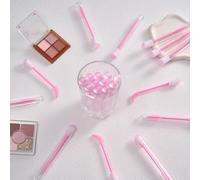 Upgrade 48 Pieces Disposable Mascara Wands Set,Diamond Mascara for Women and Girls- Include 24 Pcs Crystal Lash Spoolies Brush and 24 Pcs Reusable Keychain Empty Eyelash Brush Tubes Makeup Tools