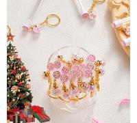 Upgrade 48 Pieces Disposable Mascara Wands Set, Include 24 Pcs Crystal Lash Spoolies Brush and 24 Pcs Reusable Keychain Empty Eyelash Brush Tubes Pink